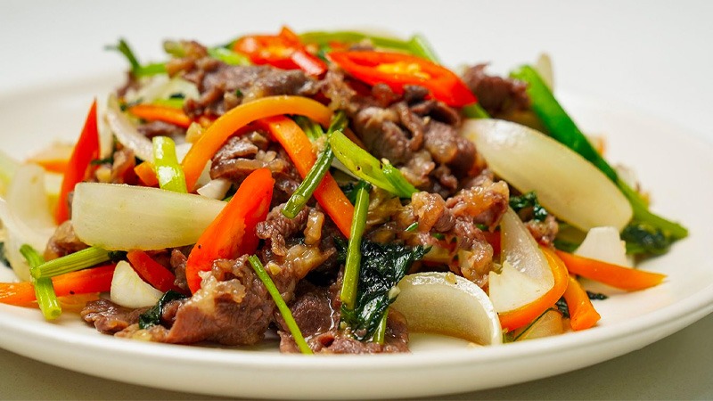 Công thức món thịt bò xào hành tây