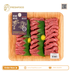 Đùi gọ bò Úc Chilled FRESHFOCO cắt dây nướng BBQ 300g